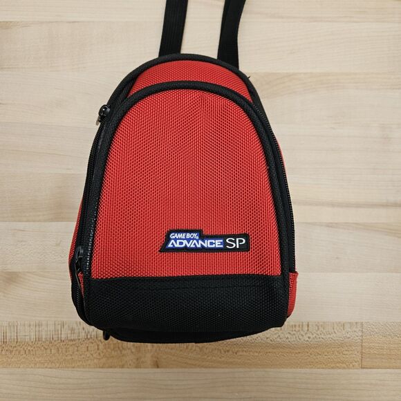 Nintendo Game Boy Advance SP Carrying Case Bag Vintage Pouch Mini Backpack RED - Picture 4 of 15